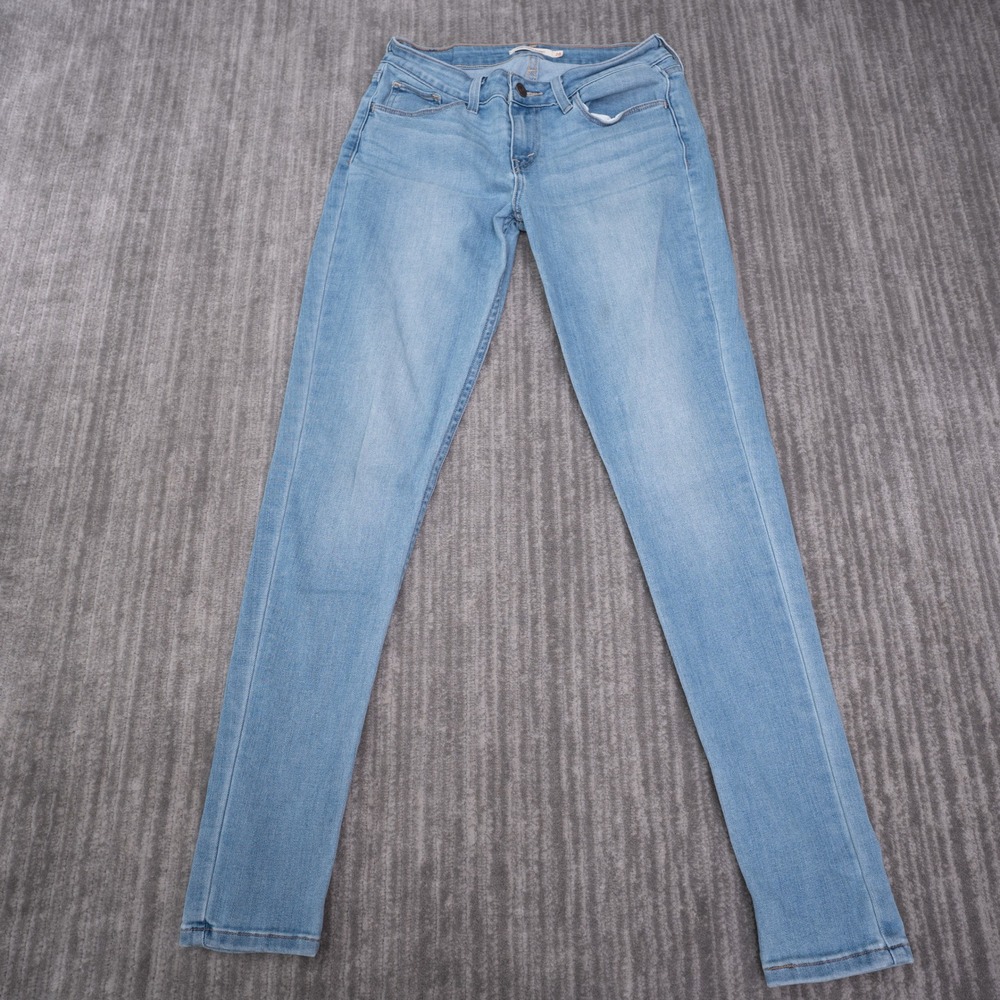 Levi's 535 Super Skinny Jeans Women 28 Blue Excellent Light Wash Stretch Denim